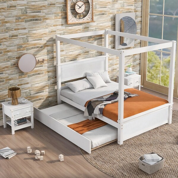 3 Piece Wood Bedroom Sets with Two Nightstands - - 36067824