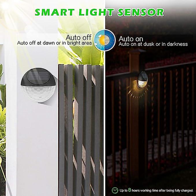 Fence Lights， Solar Decorative Garden Lights， Waterproof Wireless Outdoor Lights For Garden， Fence， Patio Use