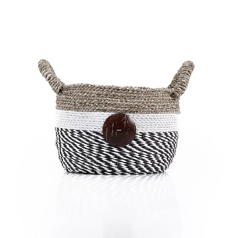 Saddle River Raffia and Seagrass Basket 3-piece Set