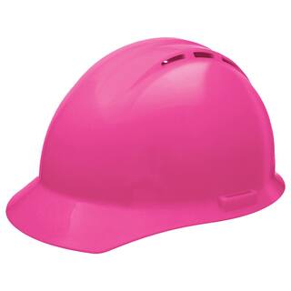 Americana Vent 4-Point Nylon Suspension Mega Ratchet Cap Hard Hat in Hi-Viz Pink 19453