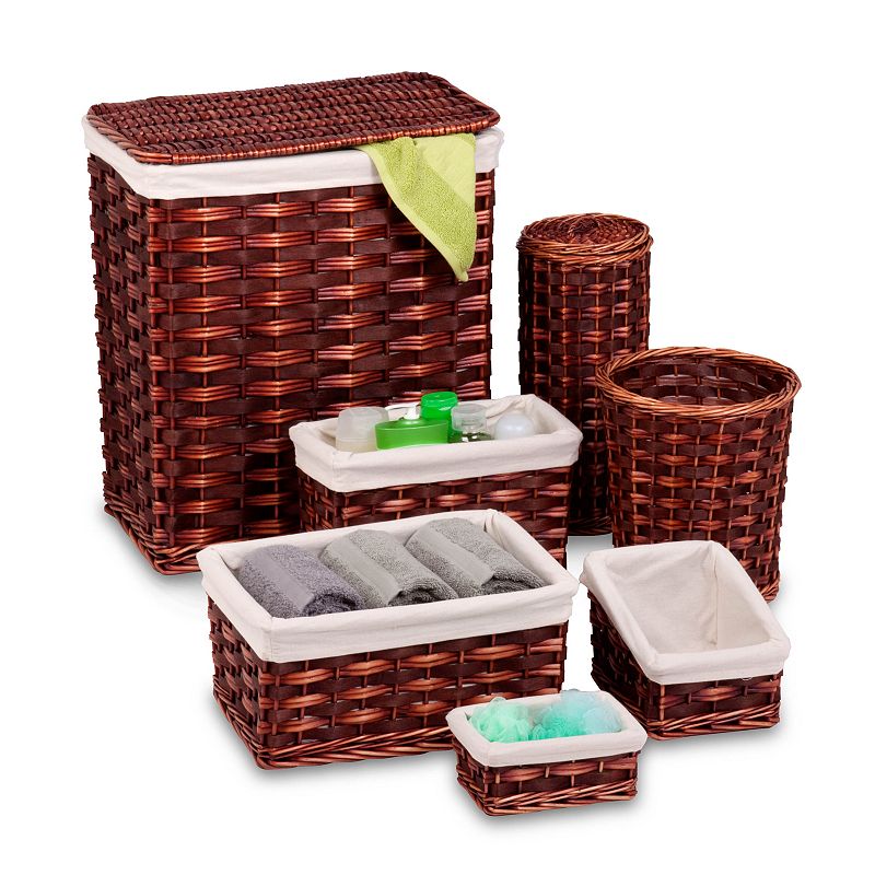 Honey-Can-Do 7-piece Wicker Hamper Set