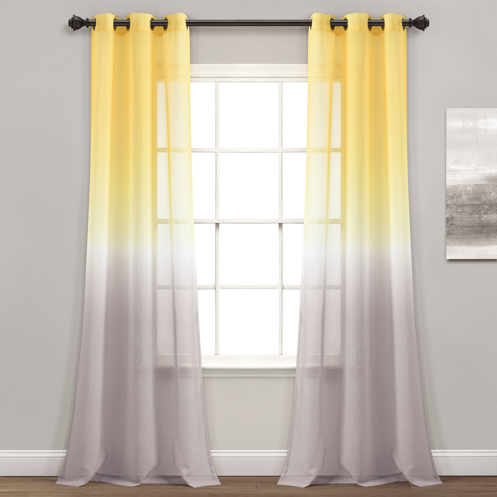 Umbre Fiesta Sheer Window Curtain Panel Set