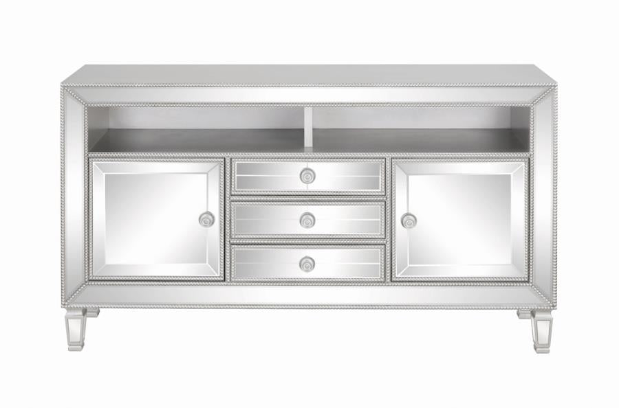 3-Drawer TV Console Metallic Platinum - 722272