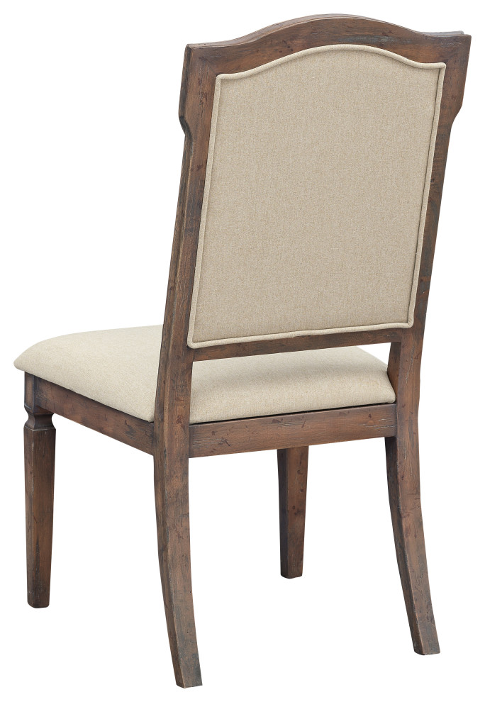 Sussex Russet Brown Upholstered Dining Side Chairs  Set of 2   Transitional   Dining Chairs   by Coast to Coast Imports  LLC  Houzz