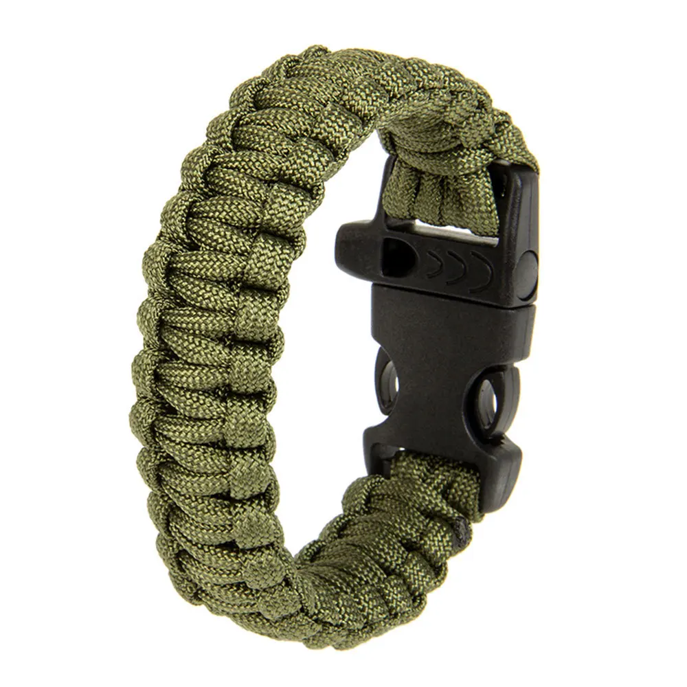 Camping Hiking 550lb  Woven Tactical rope Outdoor Heavy Duty  Survival Bracelet With Whistle