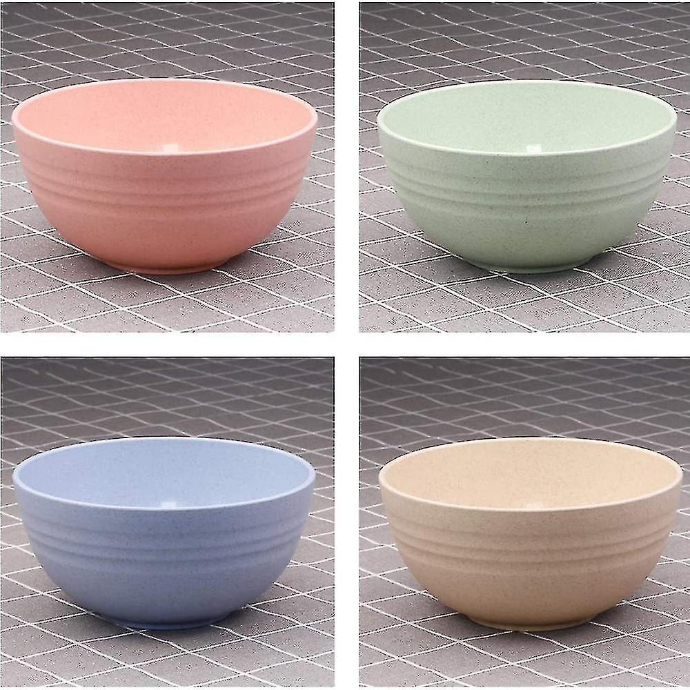 Cereal Bowls - 24 Oz Wheat Straw Fiber Lightweight Bowl Sets 4 - Dishwasher and Microwave Safe