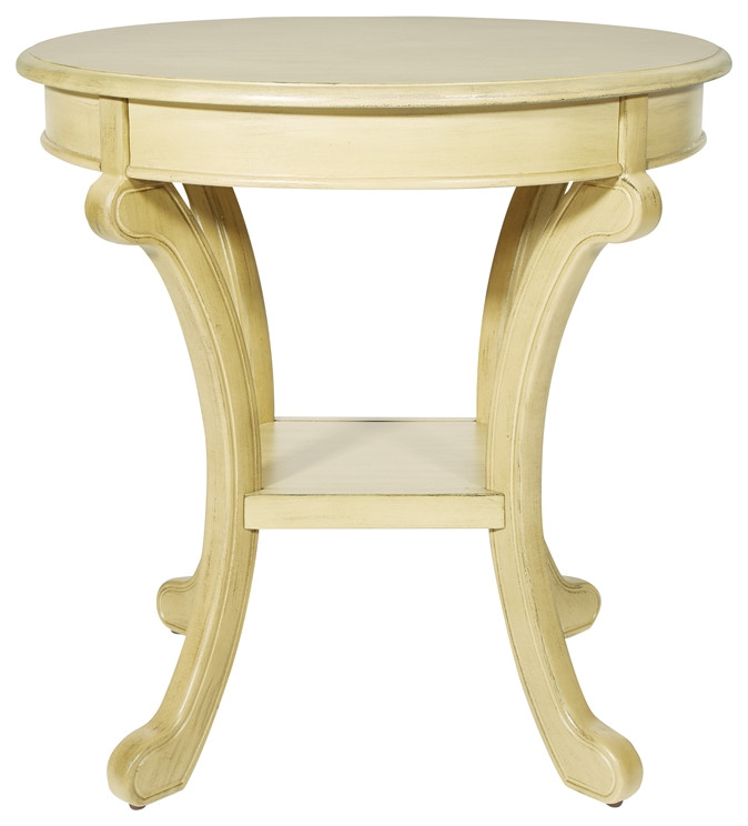 Vermont Accent Table in Antique Gray Stone Wood Finish   French Country   Side Tables And End Tables   by Homesquare  Houzz