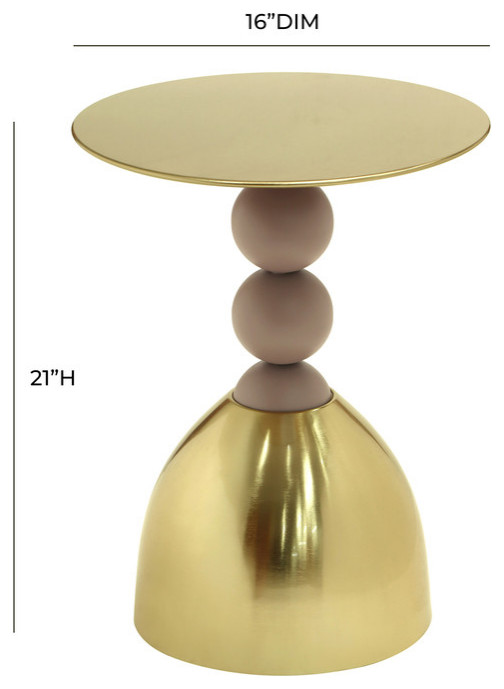 Daleyza Gold Side Table   Contemporary   Side Tables And End Tables   by TOV Furniture  Houzz