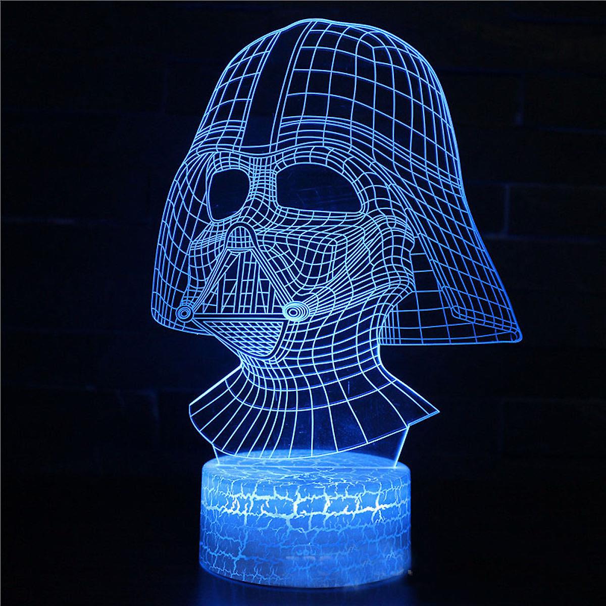 Darth Vader Illusion Lamp 3d Night Light With 16 Color Change Remote Control，room Dcor