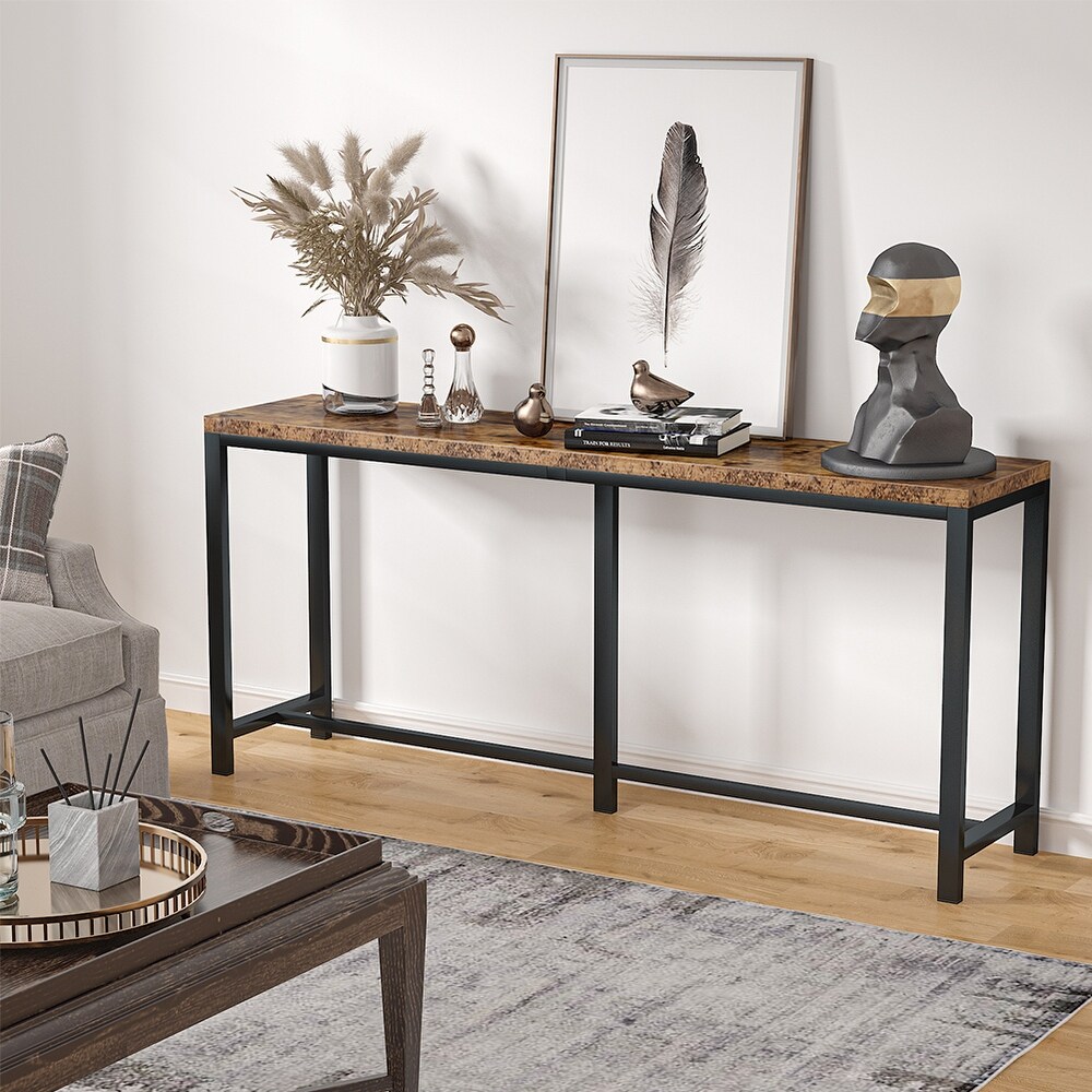 Extra Long Sofa Couch Console Table  71inch Narrow Entryway Hallway Table