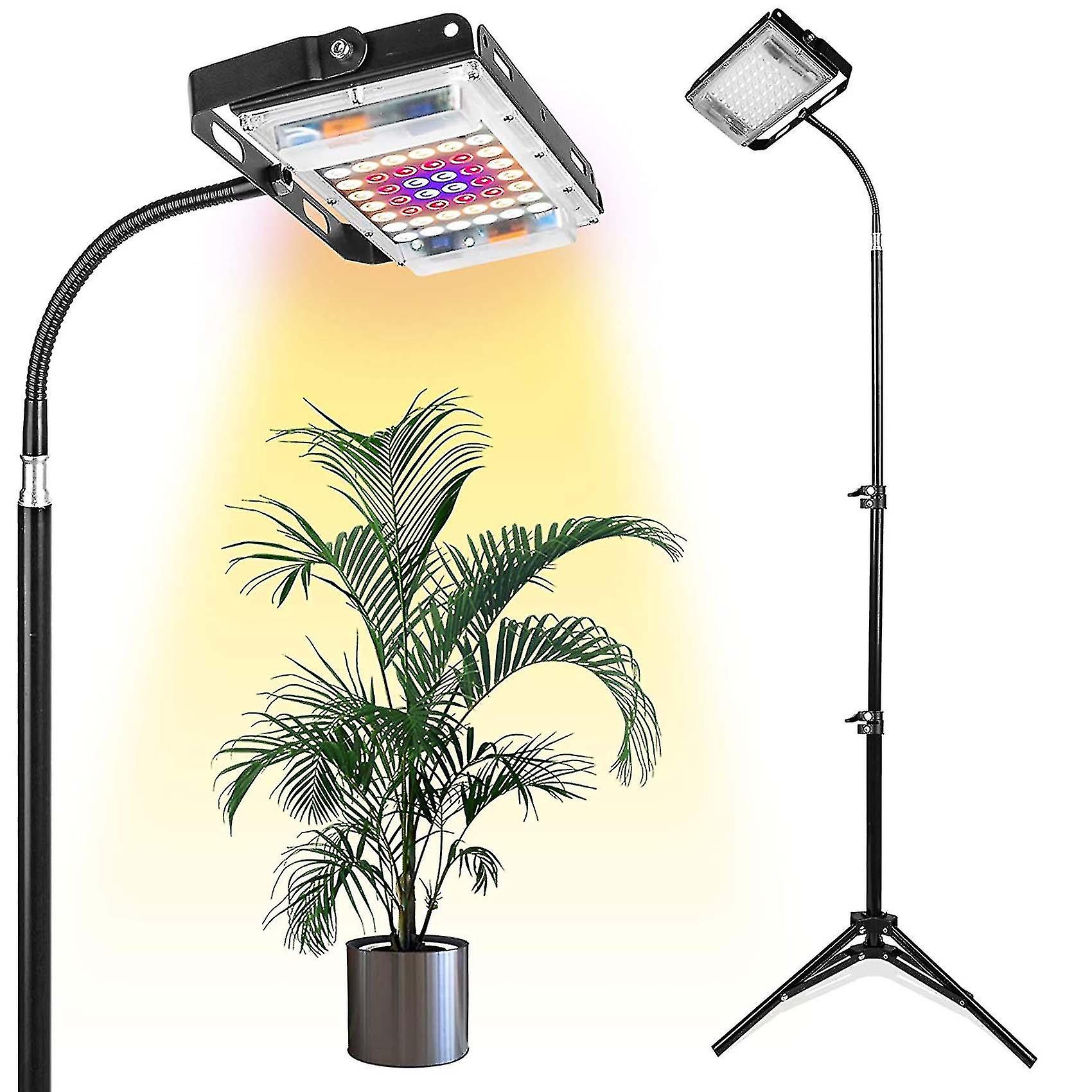 Grow Light With Stand， Full Spectrum Led Floor Light For Indoor Plants， Grow Lamp With On/off Switc