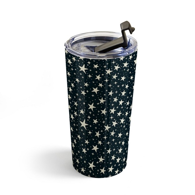 Avenie Black And White Stars 20 Oz Stainless Steel Travel Mug Deny Designs