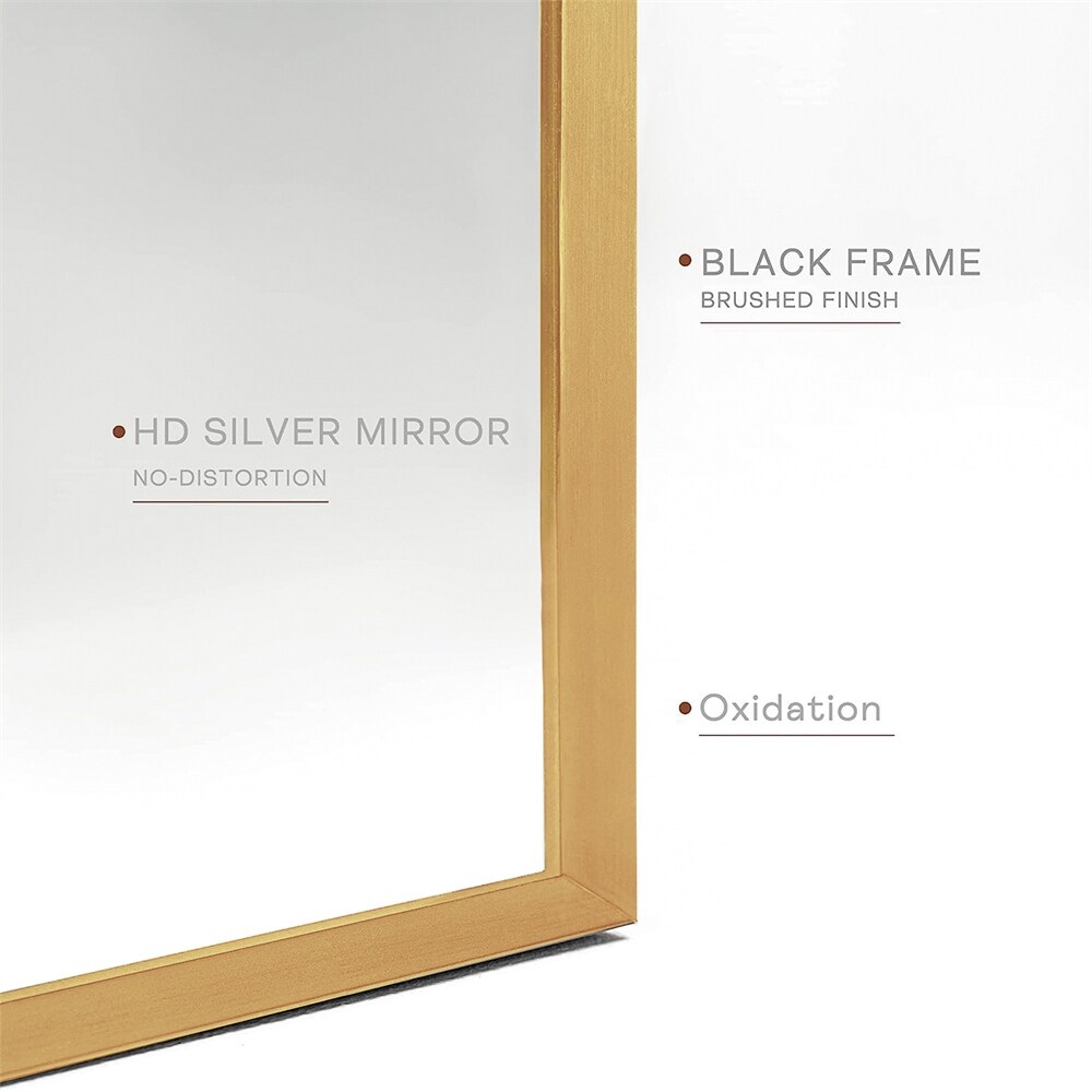 Metal Large Arch Mirror with Shatterproof Film and Density Board