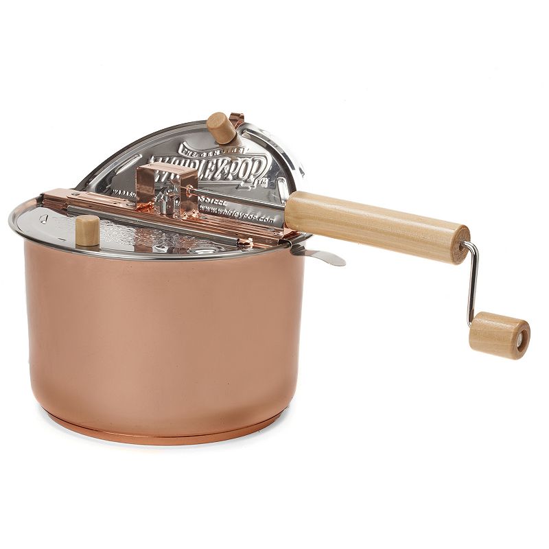 Wabash Valley Farms Copper-Plated Stainless Steel Whirley-Pop Popcorn Popper and Cello Popcorn Gift Set