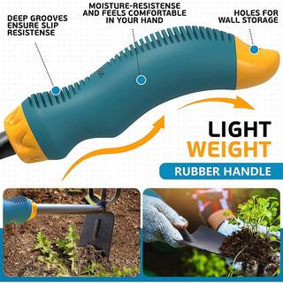 3-Piece Heavy-Duty gold steel gardening tool set Garden Tool Set B08RC4X99M