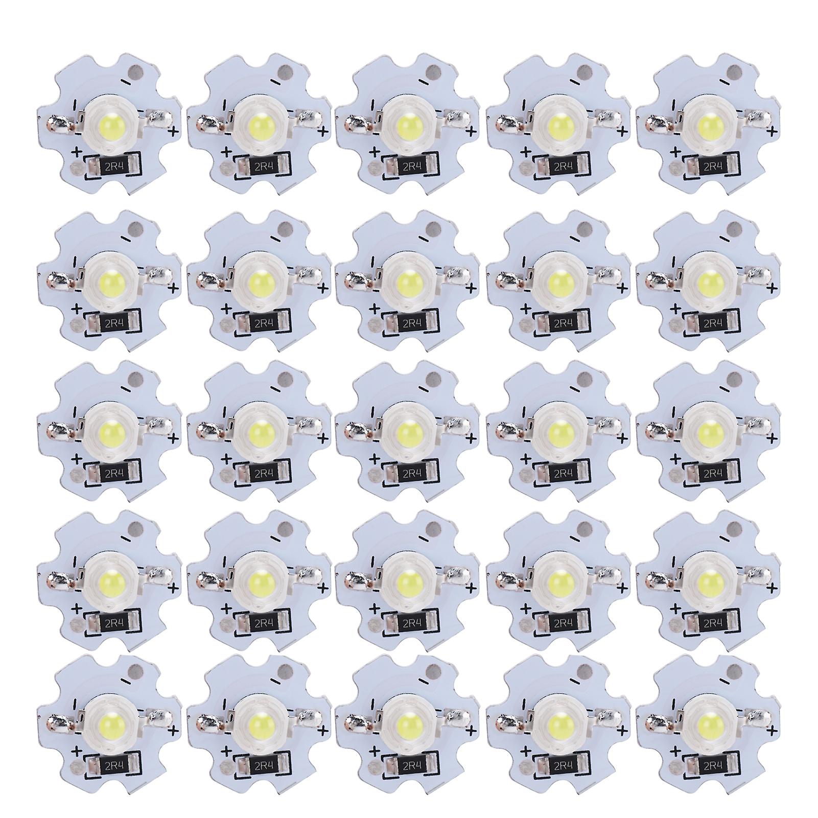 25pcs 5v Led Chips 200lm 3w High Power Led Lamp Beads For Diy Lighting Fixturescold White 10000k