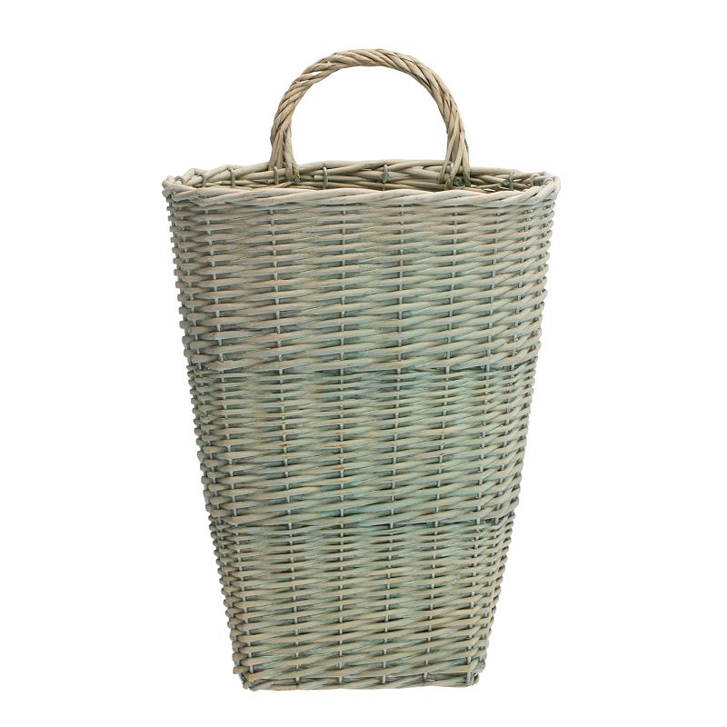 Sage Woven Wicker Wall Baskets (Set Of 2)