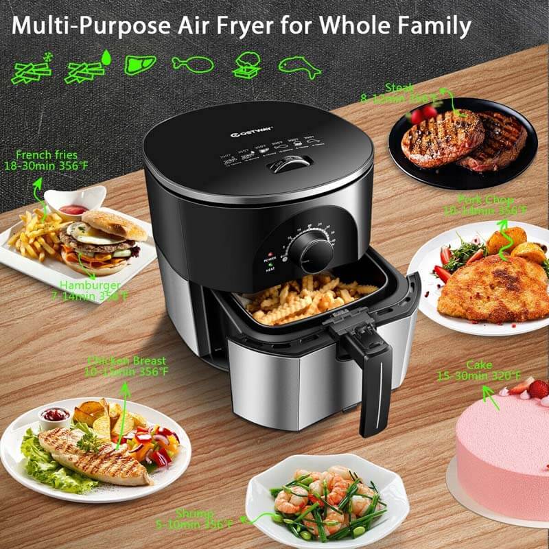 1300W 3.5QT Electric Stainless Steel Air Fryer