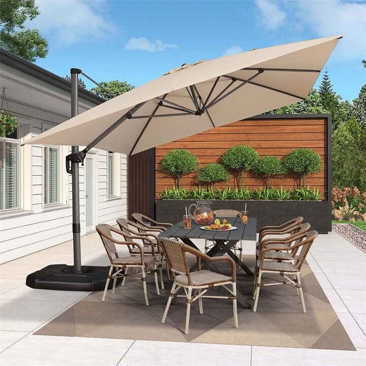 PURPLE LEAF 10 x 13 ft 360 Degree Rotation Patio Umbrella