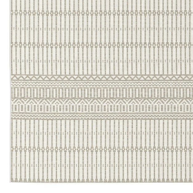 Stripe Outdoor Rug Gray