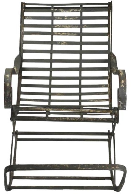 Rocking Chair Ebony Black Iron   Industrial   Rocking Chairs   by EuroLuxHome  Houzz