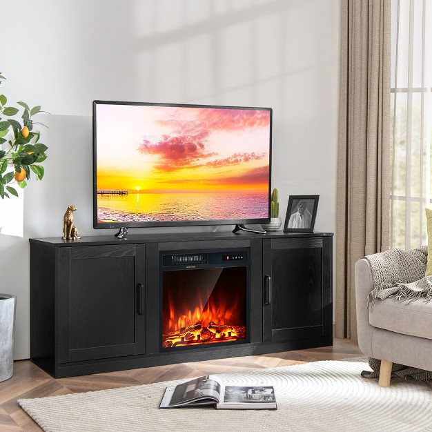 Costway 58 x27 x27 Fireplace Tv Stand Entertainment Console W 18 x27 x27 Electric Fireplace