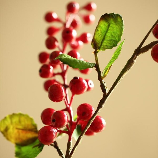 RusticReach Artificial Berry Stems in Various Colors 31 Tall