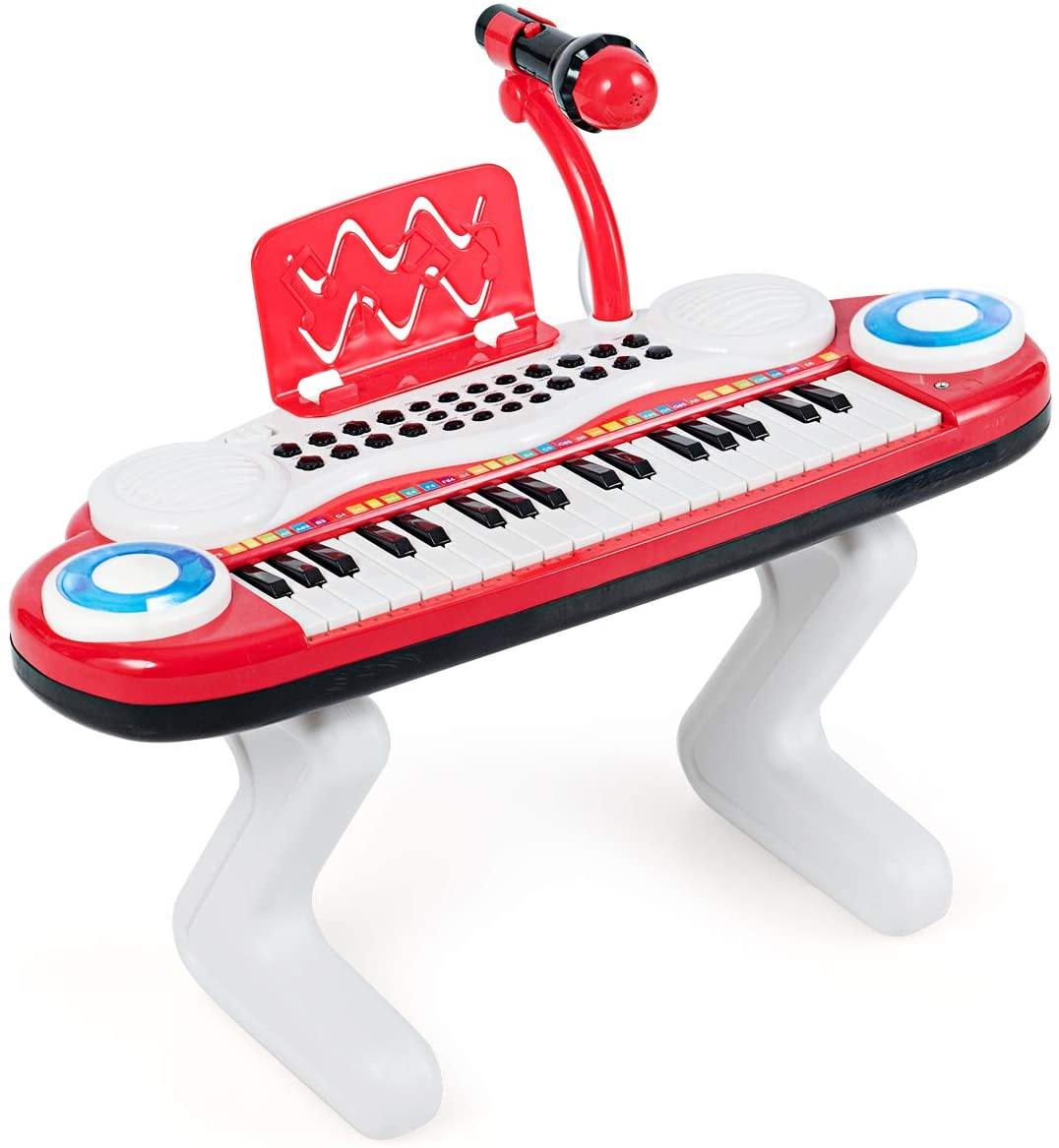 Costzon 37-Key Keyboard Piano for Kids with Detachable Legs, Music Score, Build-in MP3 Songs