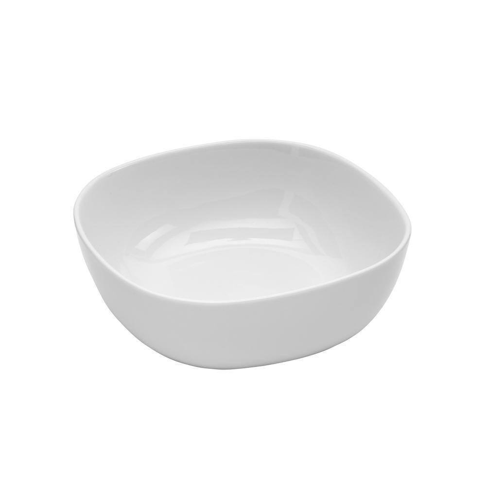 Multi-sized Square Nesting White Porcelain Serving Bowls - Set of 3 TTU-Q1237-EC