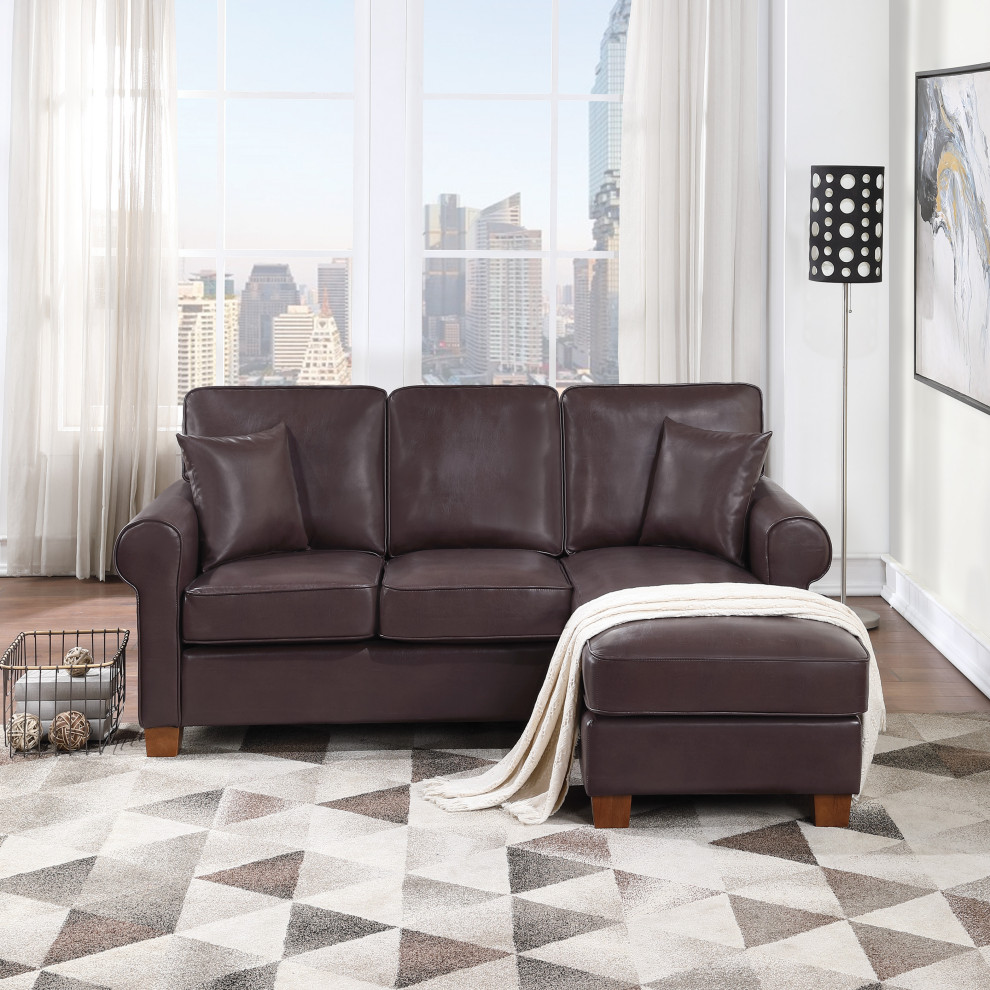 Rylee Rolled Arm Sectional   Contemporary   Sectional Sofas   by Office Star Products  Houzz