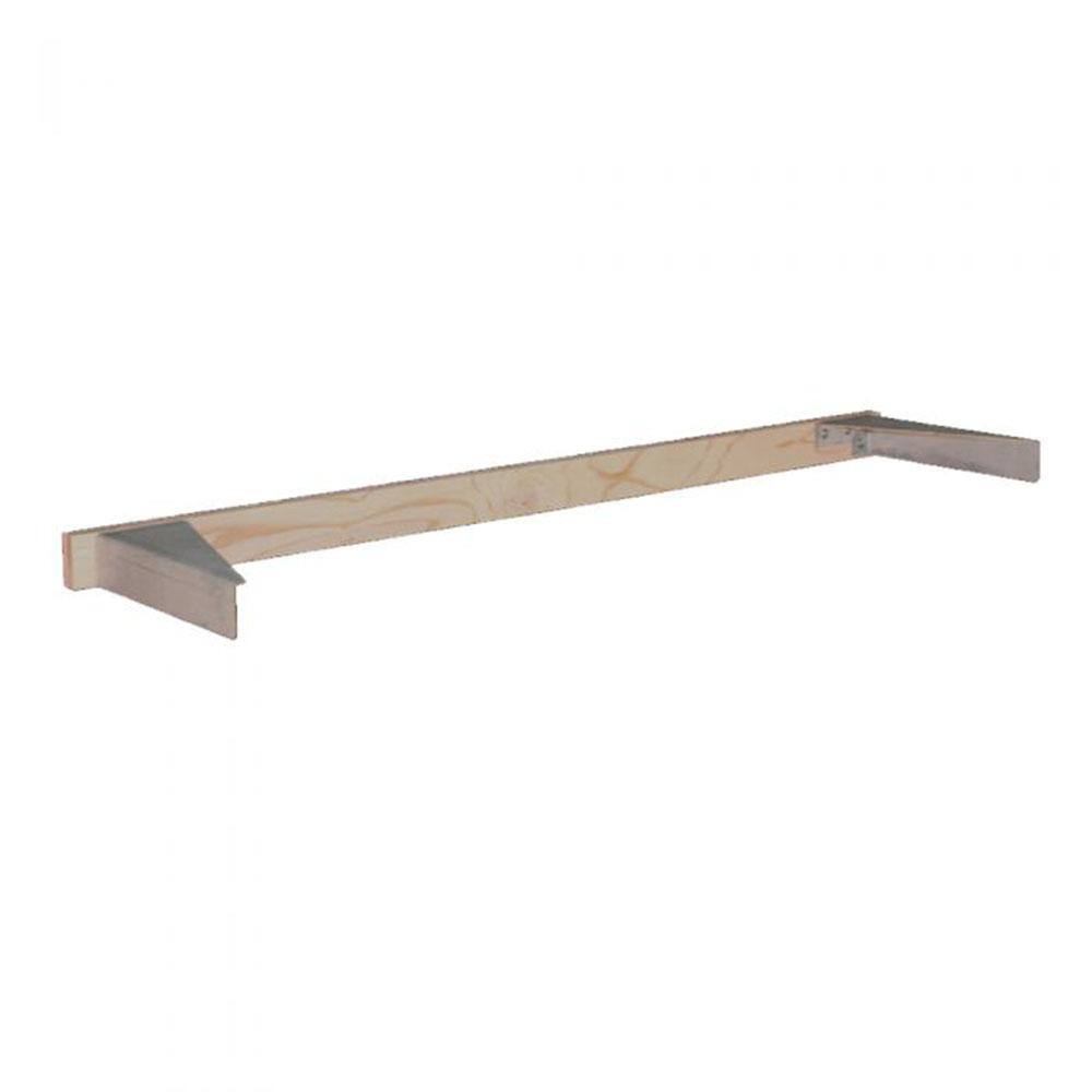 Omega National Products 24 in. x 10 in. x 2-12 in. Stainless Steel Floating Shelf Kit 67.FS0124STUF1