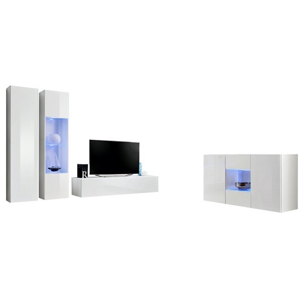 Fly SBII-A5 Wall Mounted Floating Modern Entertainment Center