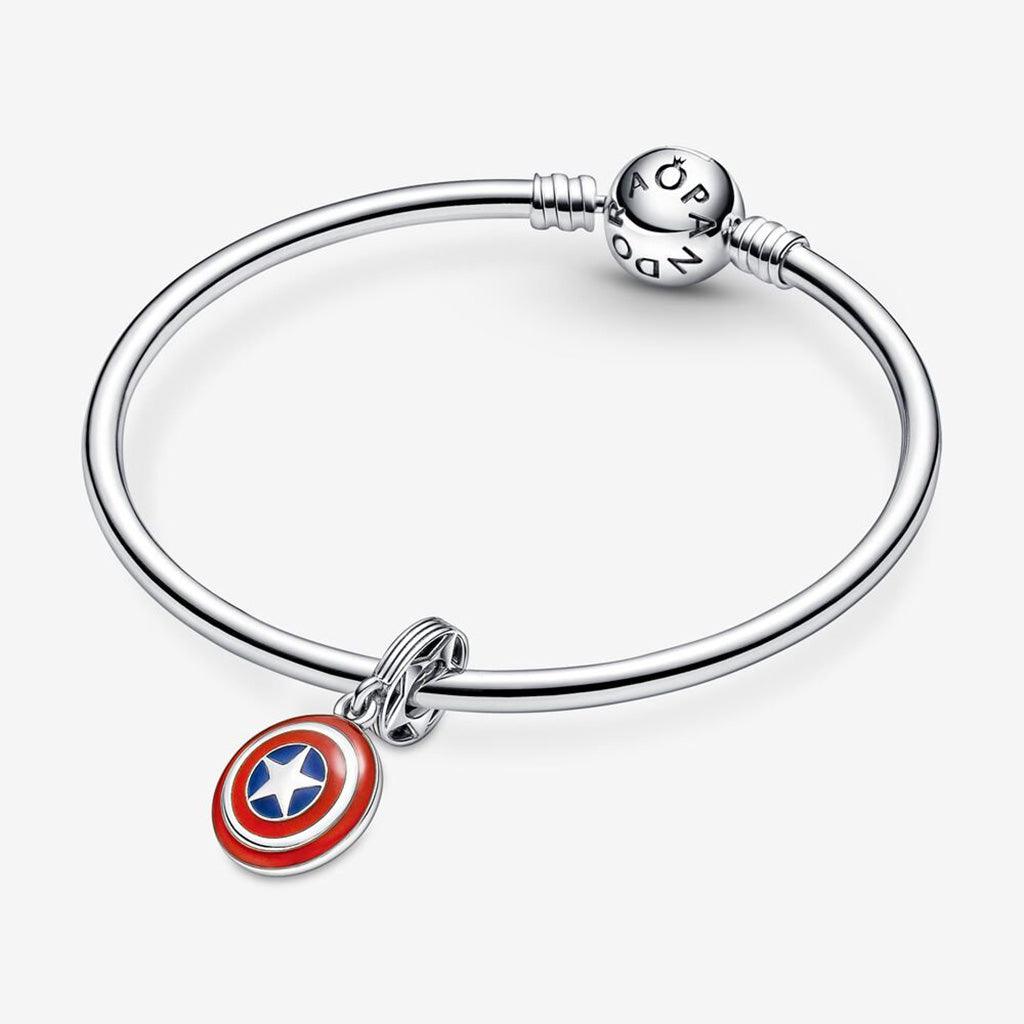 PANDORA  Marvel The Avengers Captain America Shield Dangle Charm