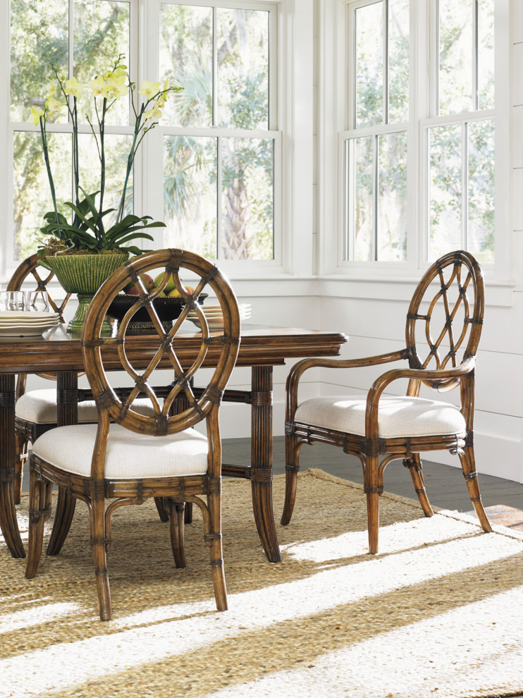 Cedar Key Oval Back Arm Chair   Tropical   Dining Chairs   by HedgeApple  Houzz