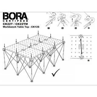 BORA 30 in. x 48 in. x 72 in. Steel Centipede Work Support Sawhorse with Accessories CK12S