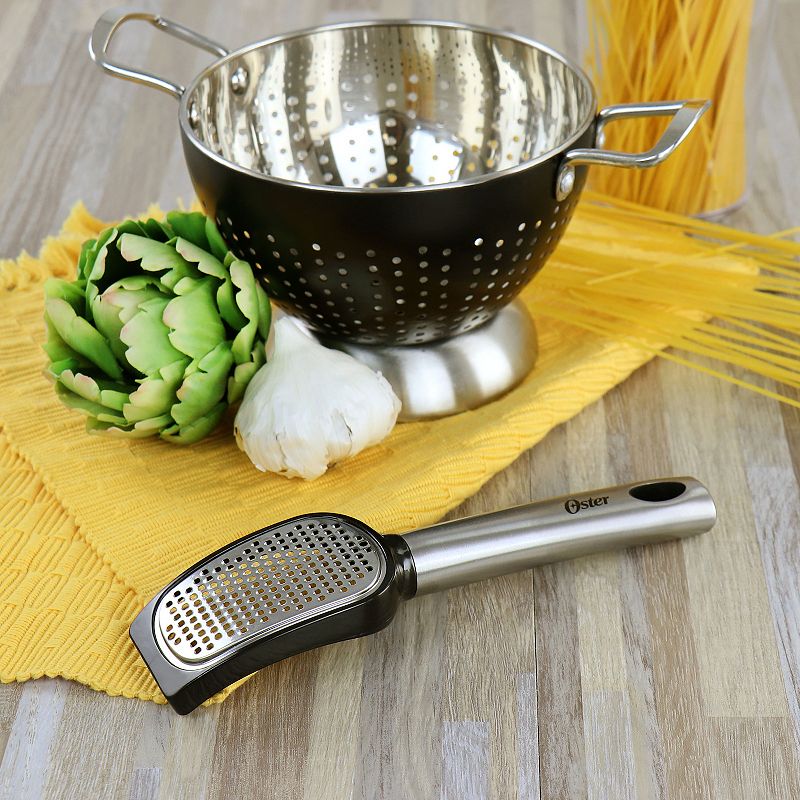 Oster Baldwyn Stainless Steel and Plastic Handheld Kitchen Grater in Silver