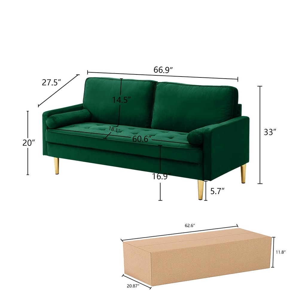 Tufted Seat Settee Sleeper Loveseat Green Velvet Loveseat Recliners