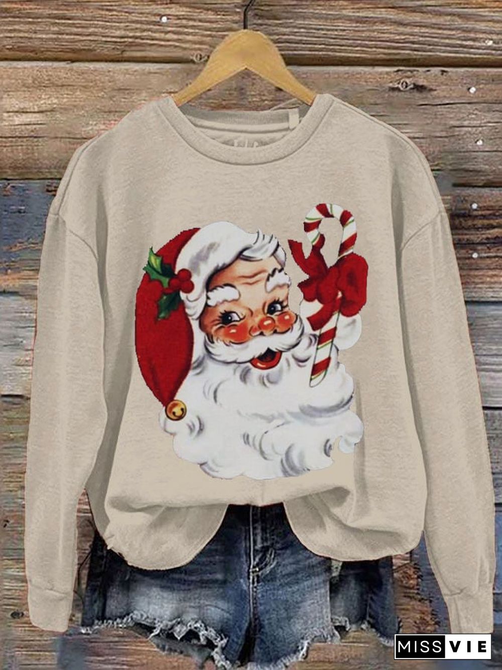 Women's Christmas Santa Casual Sweatshirt