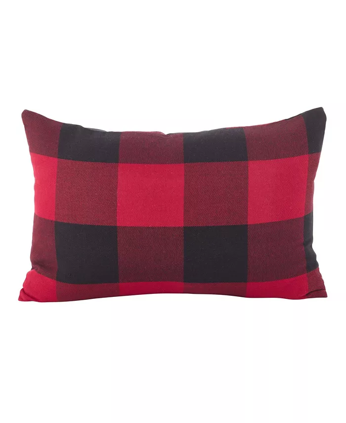 Saro Lifestyle Buffalo Plaid Decorative Pillow， 13