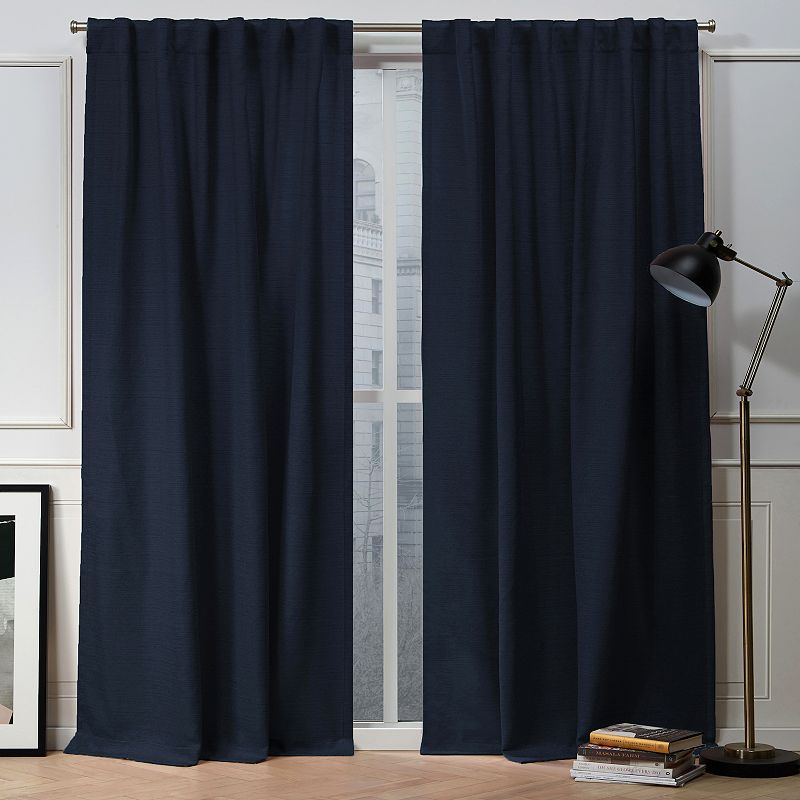 Nicole Miller NY 2-pack New York Mellow Slub Textured Window Curtains