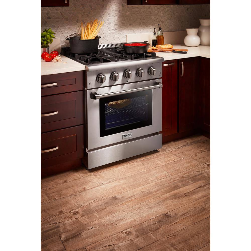 Thor Kitchen 30 in. 4.2 cu. ft. Gas Range in Stainless Steel HRG3080U