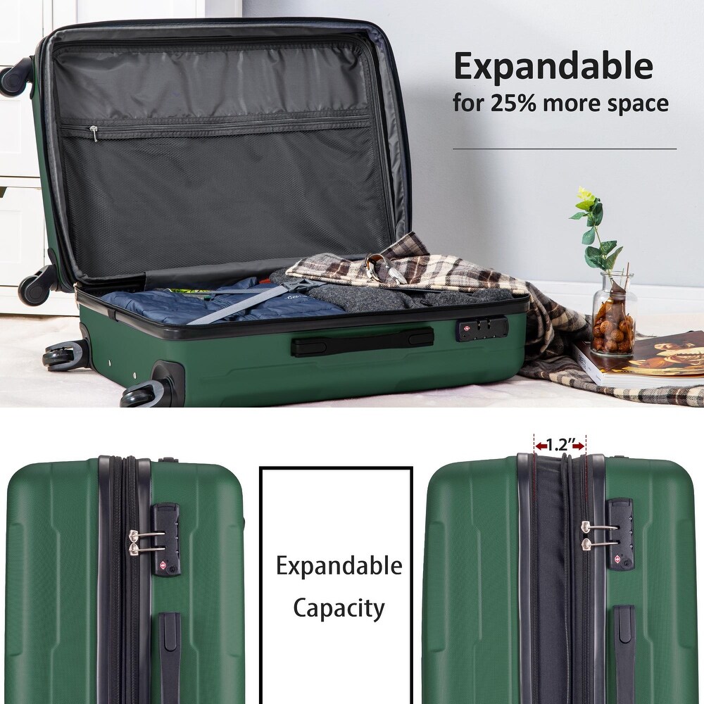 2pcs Durable Luggage Sets with Spinner Wheels and TSA Lock 20inch+24inch