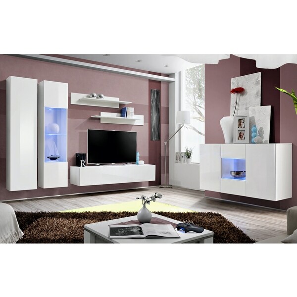 Fly SBII-A5 Wall Mounted Floating Modern Entertainment Center