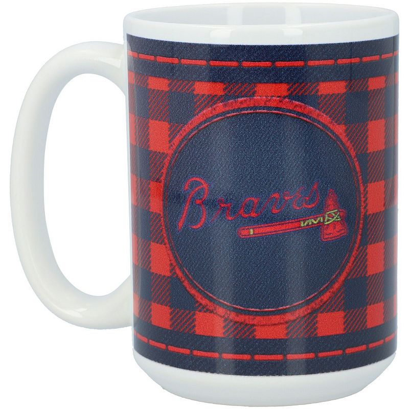 Atlanta Braves 15oz. Buffalo Plaid Father's Day Mug