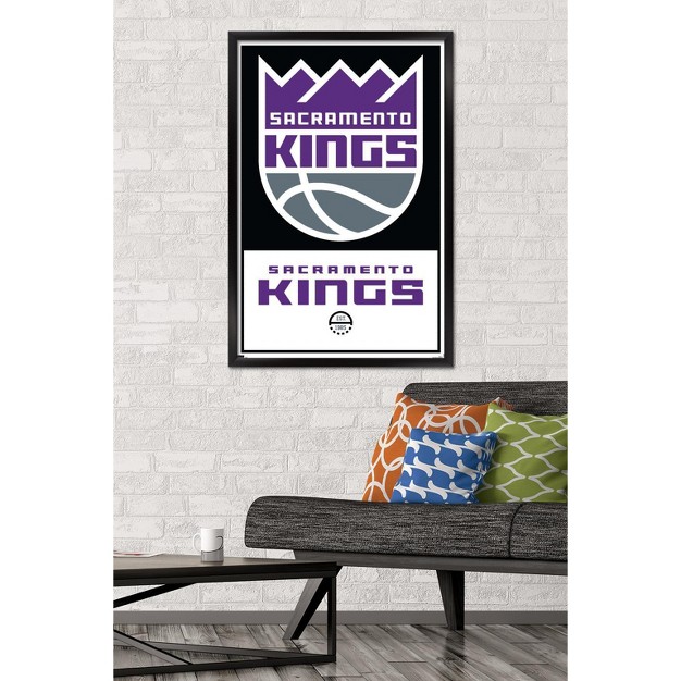 Trends International Nba Sacramento Kings Logo 21 Framed Wall Poster Prints