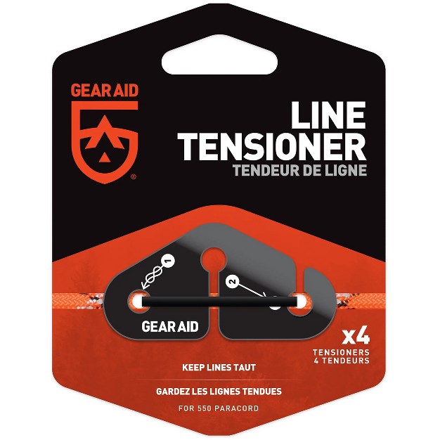 Gear Aid Outdoor Camping Line Tensioner 4 pack Black