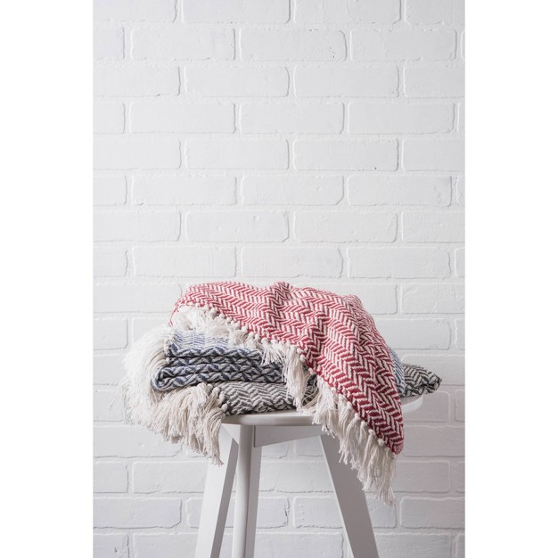 Herringbone Chevron Throw Blanket Design Imports