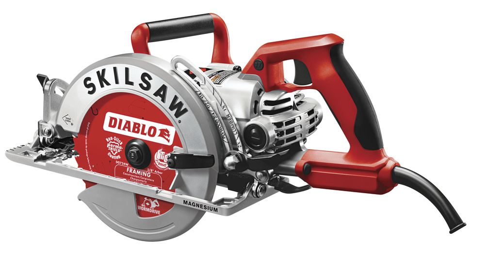 7-1/4 In. Lightweight Magnesium Worm Drive Saw with Diablo Blade