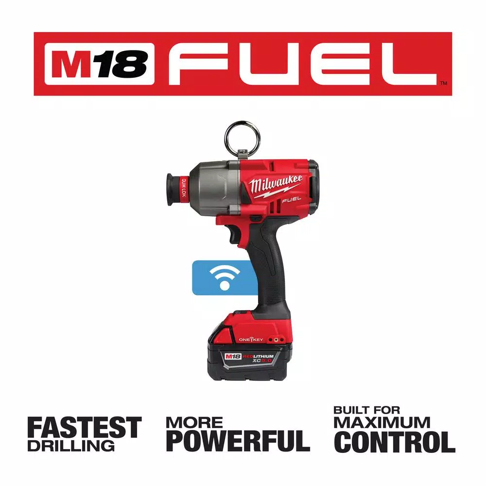 Milwaukee M18 FUEL ONE-KEY 18-Volt Lithium-Ion Brushless Cordless 7/16 in. Hex Impact Wrench Kit with 2 5.0 Ah Batteries Tool Bag and#8211; XDC Depot