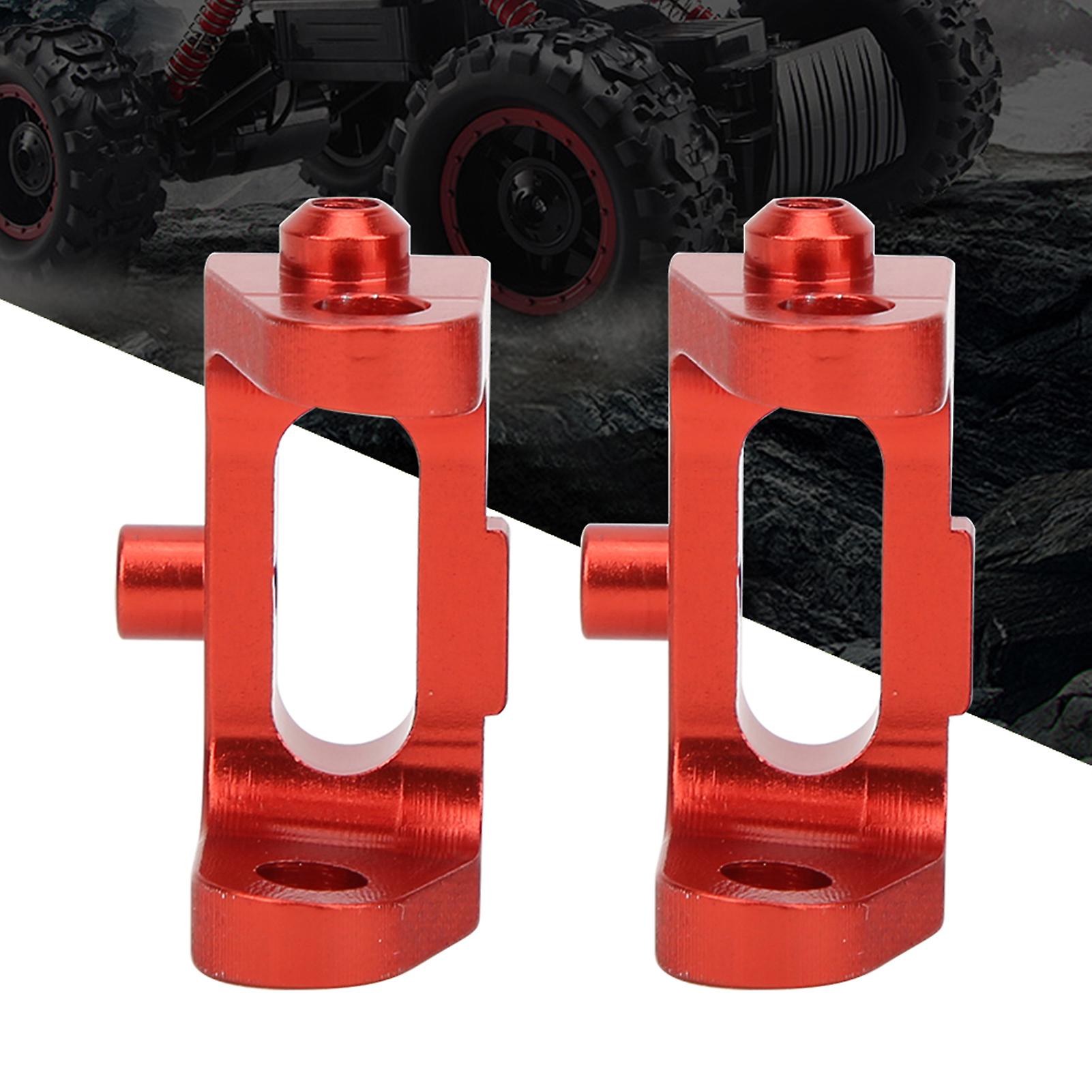 Ot003 1 Pair Metal Front Caster Block For Kyosho 4wd Optima Maxima 1/10 Off Road Vehicle(red )